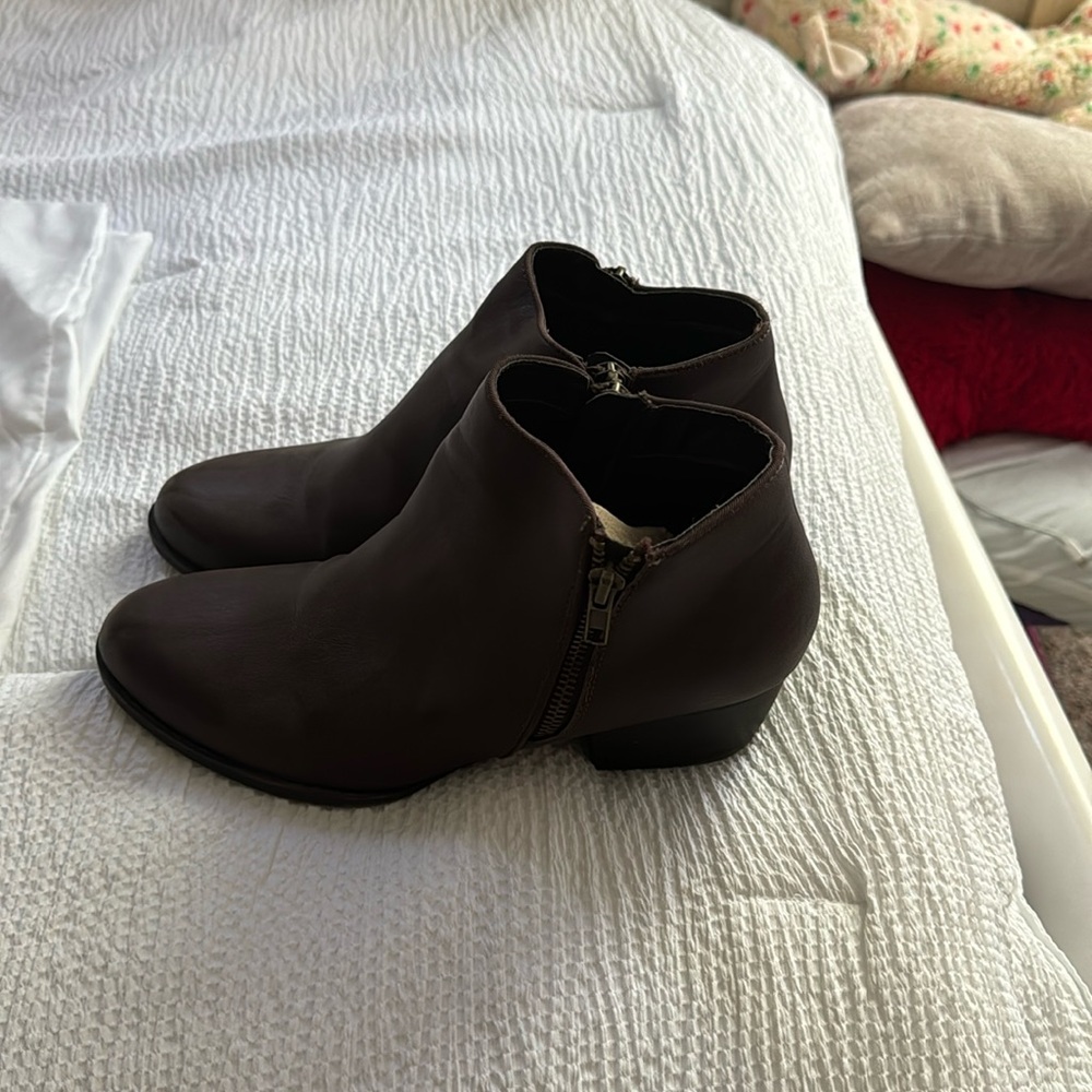 Brown ankle booties